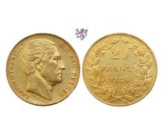 20 francs, 1865. Leopold