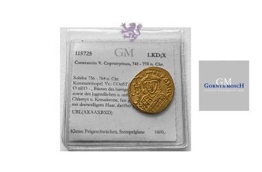 Constantine V, 751-757 A.D., AV Solidus